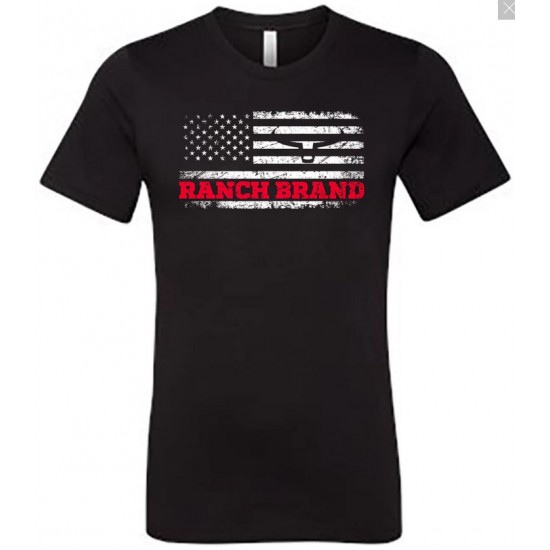 RANCH BRAND - T-shirt homme Flag noir